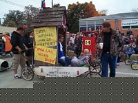 Whitewater RV Park's outhouse at the annual Bean Fest Outhouse Races